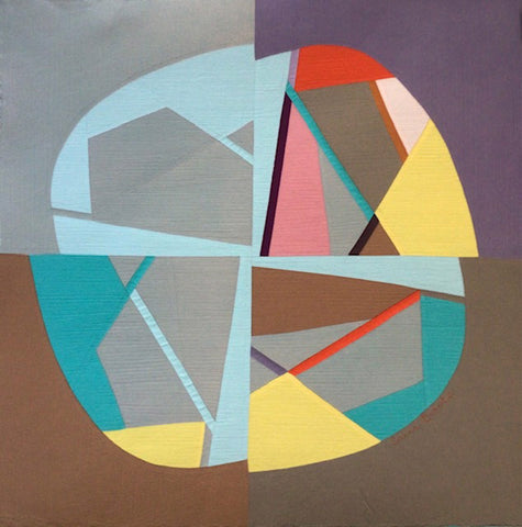 Deconstructed Circles 5B (framed), 32x32in