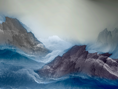 Angry Water and Sky - 30 x 40in.