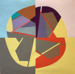 Deconstructed Circles 5C, 32x32in