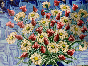 Still Life with Daisies and Tulips #21